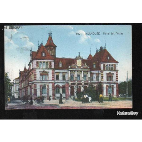mulhouse hotel des postes carte postale ancienne 1936
