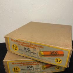 Anciennes boîtes MGM 100 douilles de chasse pour poudres pyroxylées