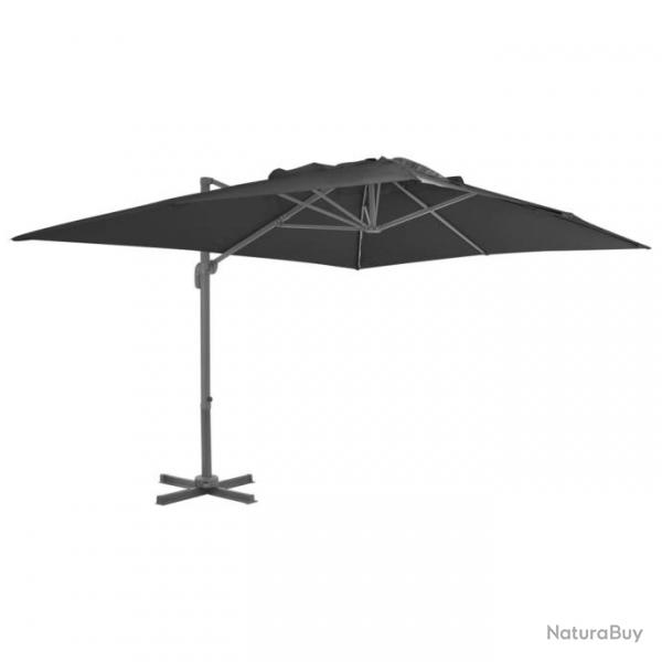 Parasol en porte--faux Mt en aluminium 400x300 cm Anthracite