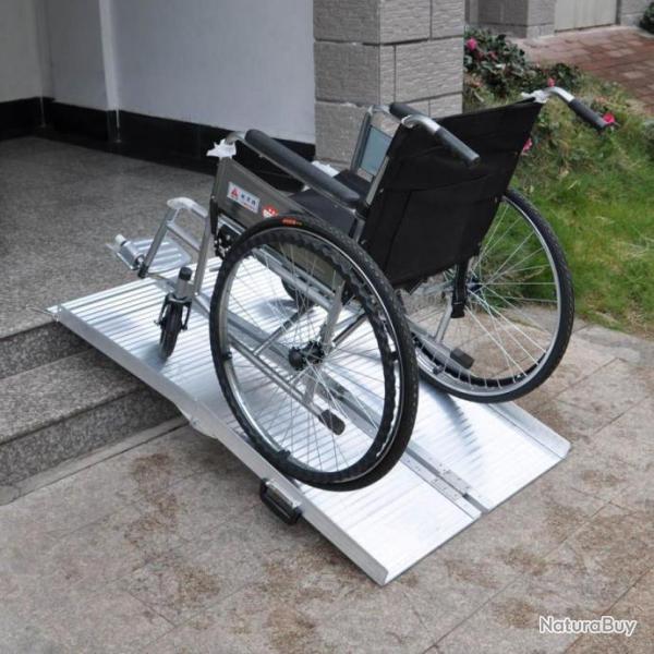 Rampe pour fauteuil roulant Pliable par 2 Alu 213 cm 270kg Vhicule rampe30243