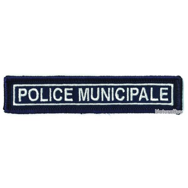 Barrette Police Municipale brodes sur velcro