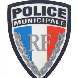 Écusson gomme 3D sur velcro - Police Municipale RF