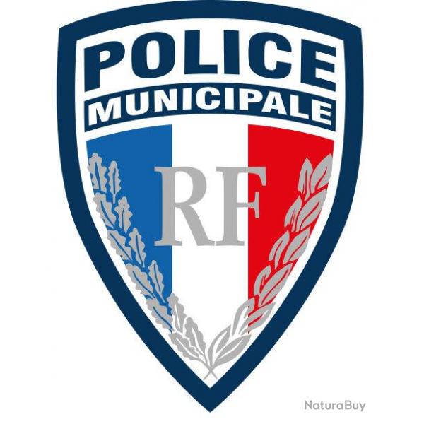 Ecusson plastifie relief Police Municipale RF GM