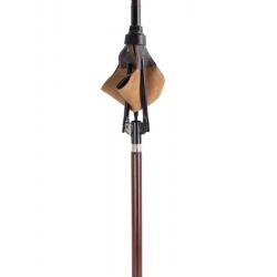 Canne-siège assise triangle en cuir