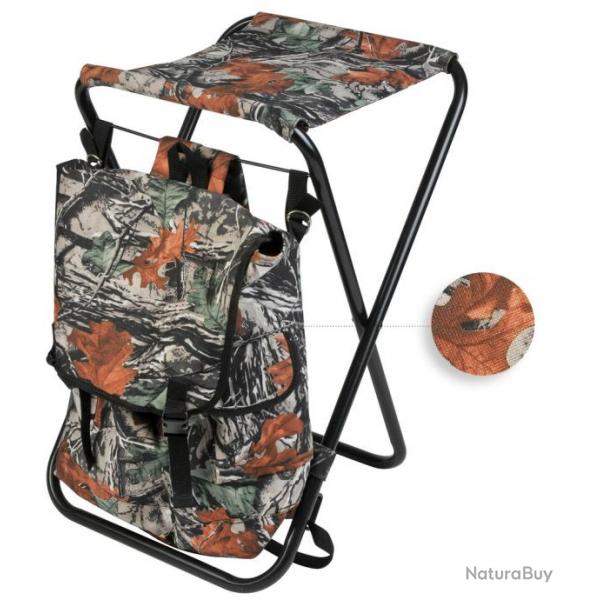 Sige pieds mtal 60 cm avec Sac  dos 25l Camo