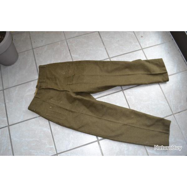 Pantalon Pattern P37 vert WW2 ou post WW2 tat excellent de stock , irrprochable