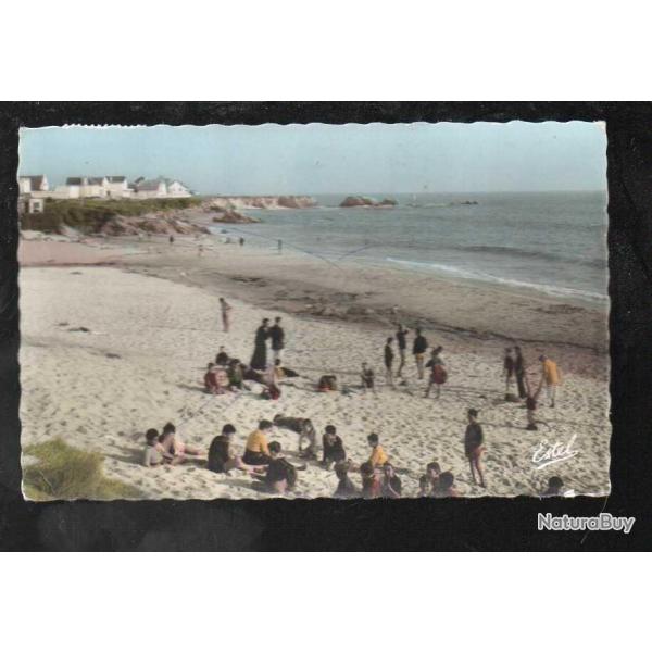 batz sur mer plage de la govelle carte postale groupe colonie, cur en soutane