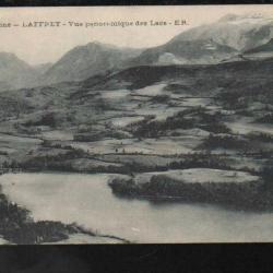 dauphiné laffrey vue panoramique des lacs carte postale ancienne