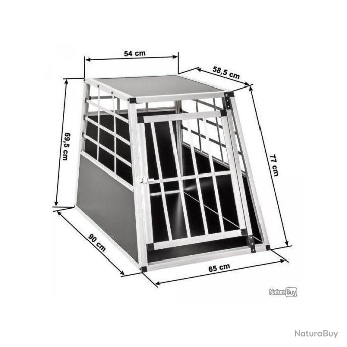 Cage de transport pour chien double dos droit