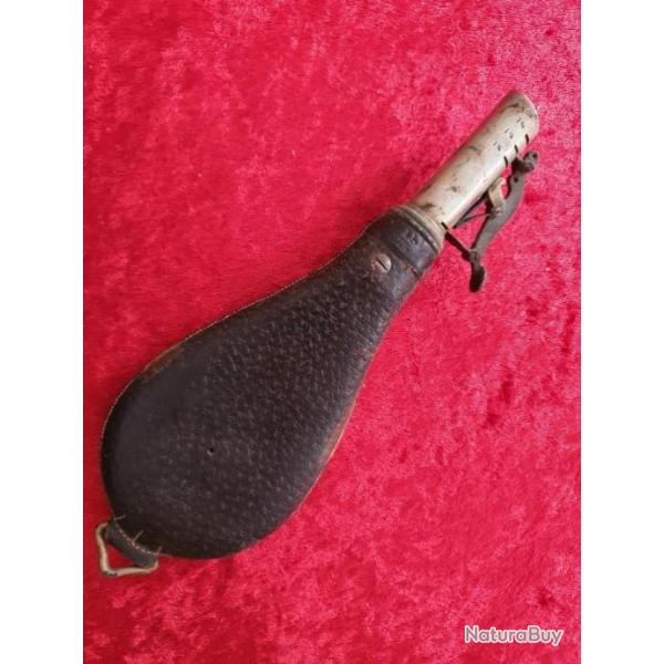 Poire   plombs chasse cuir ancienne fabricant anglais