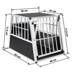 +++ACTI-Cage de transport pour chien simple dos incliné 66 x 90 x 69.5 cm / cage623