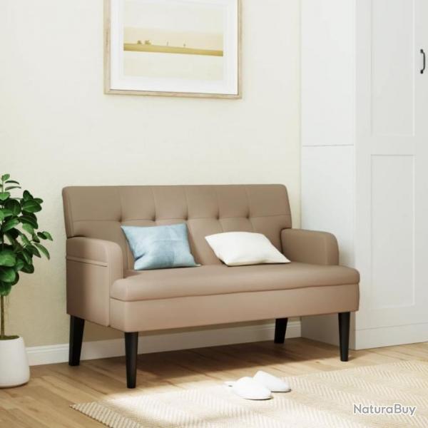 Banc avec dossier cappuccino 112x65,5x75 cm similicuir