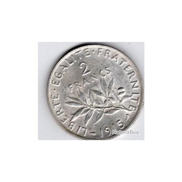 monnaie  franaise 2 francs  argent 1915  sup