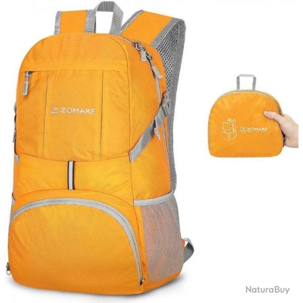 Sac  Dos Pliable Lger 35L Impermable Sports Randonne Trekking Pche Camping Escalade Jaune