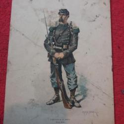 gravure chasseur a pied collection militaria