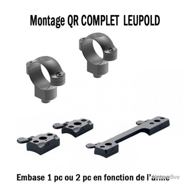 Montage complet QR LEUPOLD ( embases + rail weaver amovible) REMINGTON 700 BRILLANT