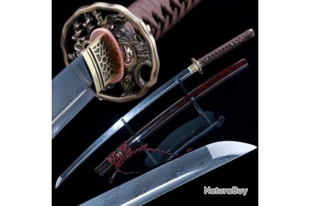 VÉRITABLE SABRE KATANA IMPERIAL FORGÉ EN ACIER CARBONE Dureté