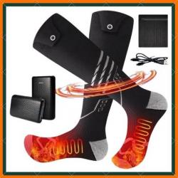 Chaussettes chauffantes USB 4500 mAh - Noir - Livraison gratuite