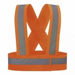 Bretelles avec bandes réfléchissantes Haute visibilité Orange