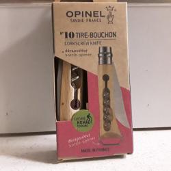 10138 COUTEAU OPINEL N°10 TIRE BOUCHON + DECAPSULEUR NEUF