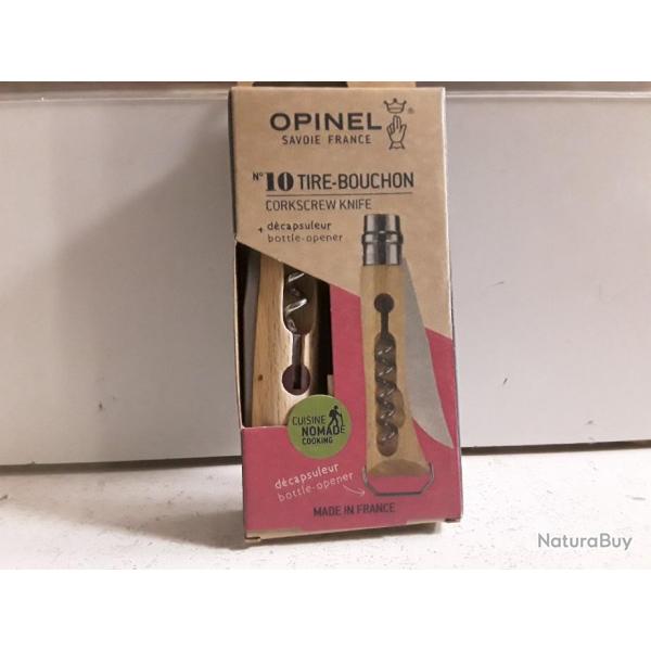 10138 COUTEAU OPINEL N10 TIRE BOUCHON + DECAPSULEUR NEUF