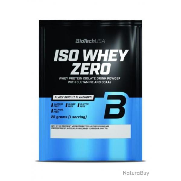 BIOTECH ISO WHEY ZERO -  Protine Whey Isolate Native - Dose individuel - Black Biscuit