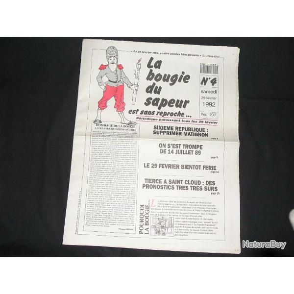 la bougie du sapeur N 4  du 29 fvrier 1992