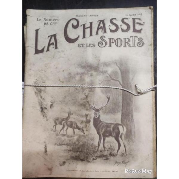 REVUE DE CHASSE - LA CHASSE ET LES SPORTS -  1912 1924