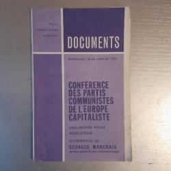 Parti communiste français. Documents. Conférence des PC de l'Europe Capitaliste. 1974