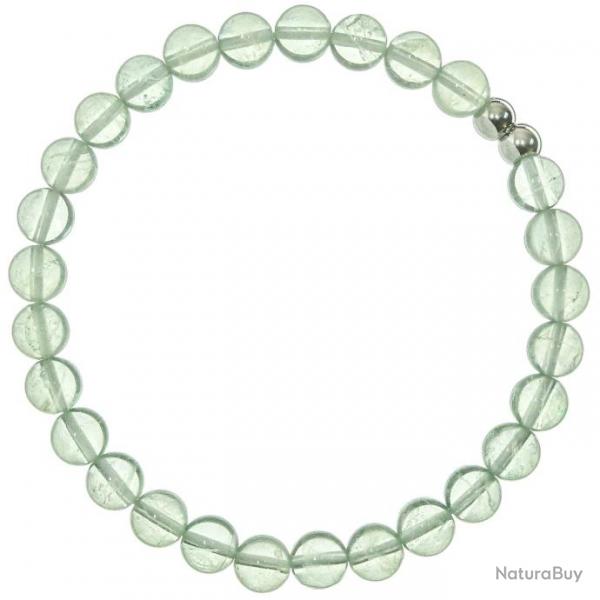 Bracelet en fluorite verte - Perles rondes 6 mm