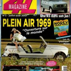 4l magazine n 2 2007 renault 4 et dérivés , 4l norev, rodéo 5, r4 plein air 1969