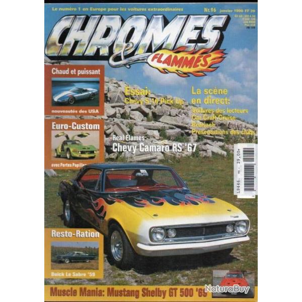 chromes et flammes 96 janvier 1996 , muscle mania, mustang, corvette, mini traveller
