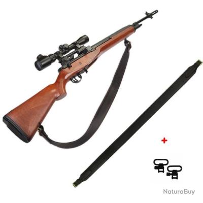 Sangle D'élingue En Cuir Tourbon Pour Fusil – Avec Vis Pivotantes – Marron – Modèle HA1309LE-01-SW02