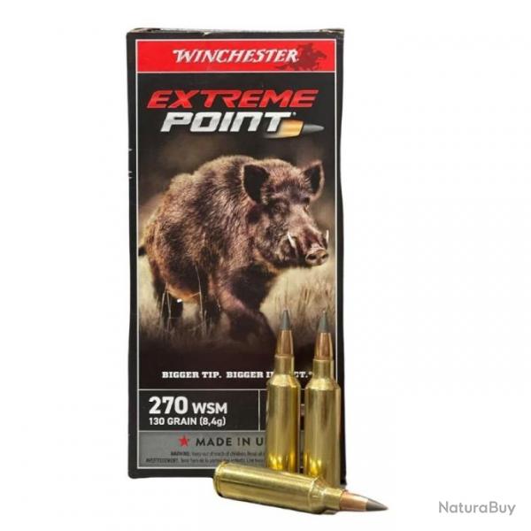 Munitions Winchester Extreme Point 270wsm 130gr par 20