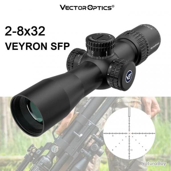 VECTOR OPTICS lunette de vise VEYRON 2-8X32 paiement en 3 ou 4 fois  - LIVRAISON GRATUITE !!