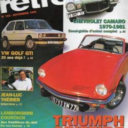 auto rétro 193, triumph spitfire, chevrolet camaro 1970-1981, jean-luc thérier, lamborghini countach