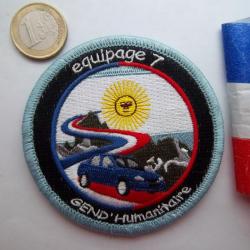 écusson collection obsolète équipage 7 humanitaire insigne tissu gendarmerie