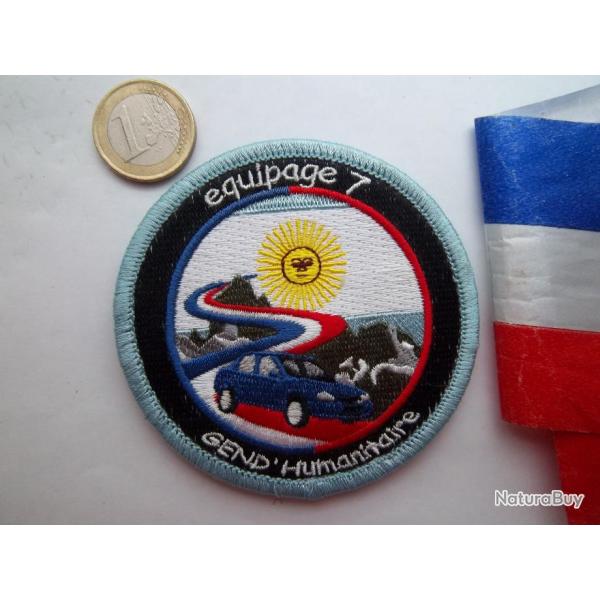 cusson collection obsolte quipage 7 humanitaire insigne tissu gendarmerie