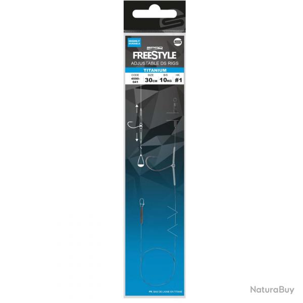 Bas de ligne Spro Titanium Adjust Drop Shot Rig 11kg 30cm 0,40mm #4