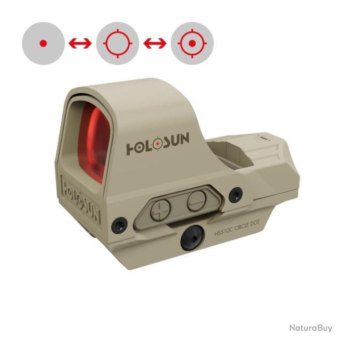 Point rouge panoramique Holosun HS510C FDE TAN arme d'épaule