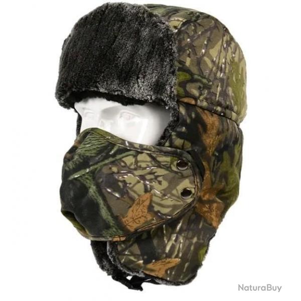 Cagoule polaire camouflage avec coupe vent amovible - Camouflage n4
