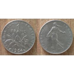 France 1 Franc 1964 Semeuse Francs Nickel Frc Frcs