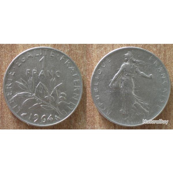 France 1 Franc 1964 Semeuse Francs Nickel Frc Frcs