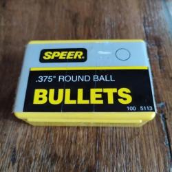 Balles rondes pour le tir à poudre noire.Cal. 36 (375) de marque Speer