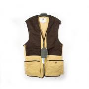 Gilet de tir percussion ball trap evo - noir/beige