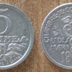 France 5 Centimes 1922 Chambre des Commerces de Nice Piece Centime De Francs Franc Cent