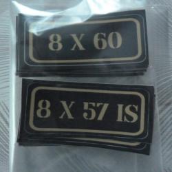 Stickers caisse à munition # 8x60 -  7.5x3 cm