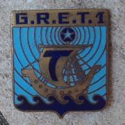 Insigne Militaire Original 44e RT Régiment Transmissions - Années 1980, Badge Armée Française, DRAGO G.2308