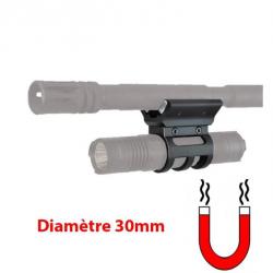 Support montage magnétique lampe sur canon - diamètre 30mm