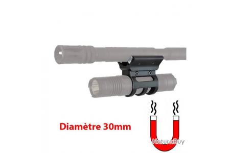 Support montage magnétique lampe sur canon - diamètre 30mm